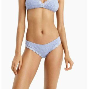 New J.crew Scalloped Bikini Bottom Gingham Small S